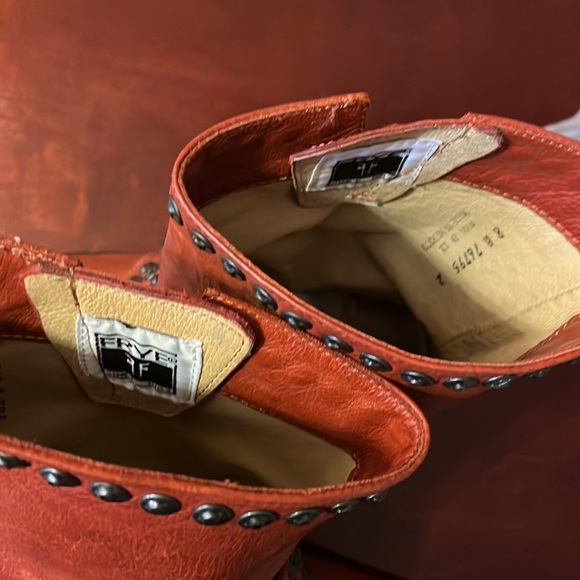 Frye Jenna Reddish Brown Color Studded Boots - Picture 11 of 11